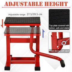 DURHAND Steel Motorbike Jack Lift, 27.5 / 39.5 H cm - Red