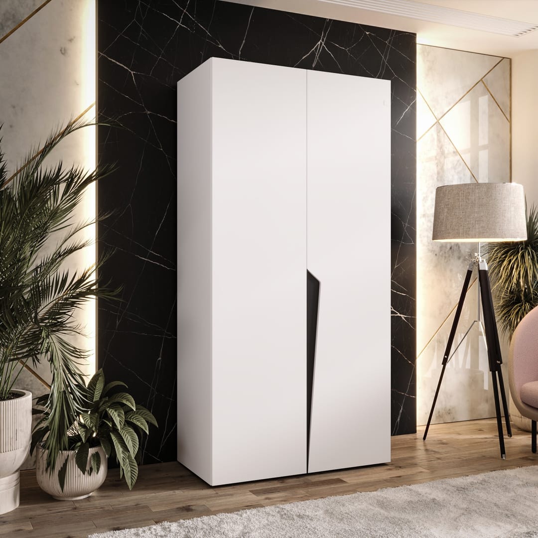 Piano I Hinged Door Wardrobe 100cm