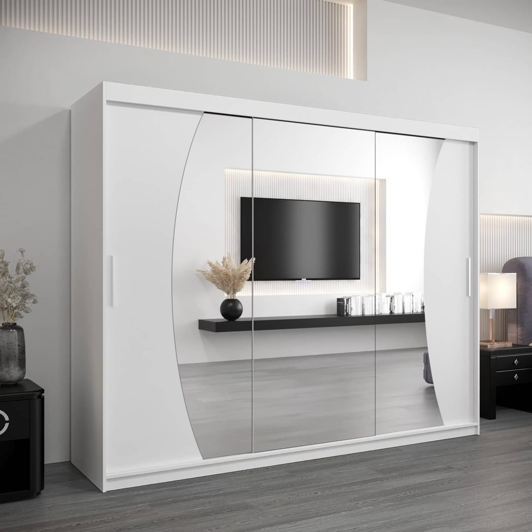 Wave Sliding Door Wardrobe 250cm