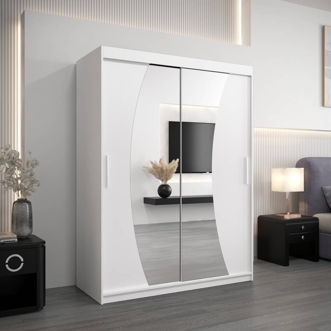 Wave Sliding Door Wardrobe 150cm