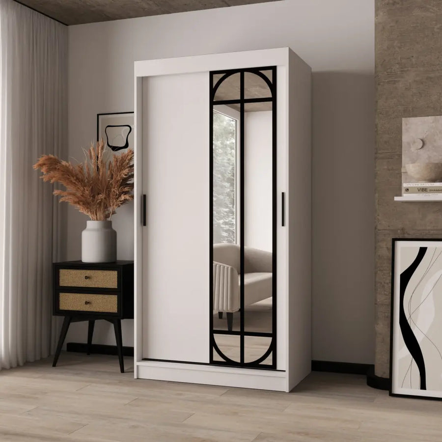 Lugo Sliding Door Wardrobe 100cm