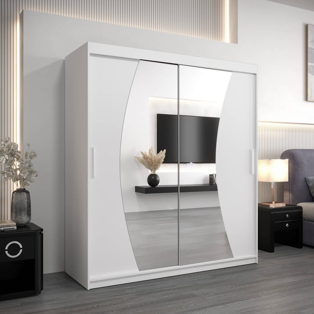 Wave Sliding Door Wardrobe 180cm