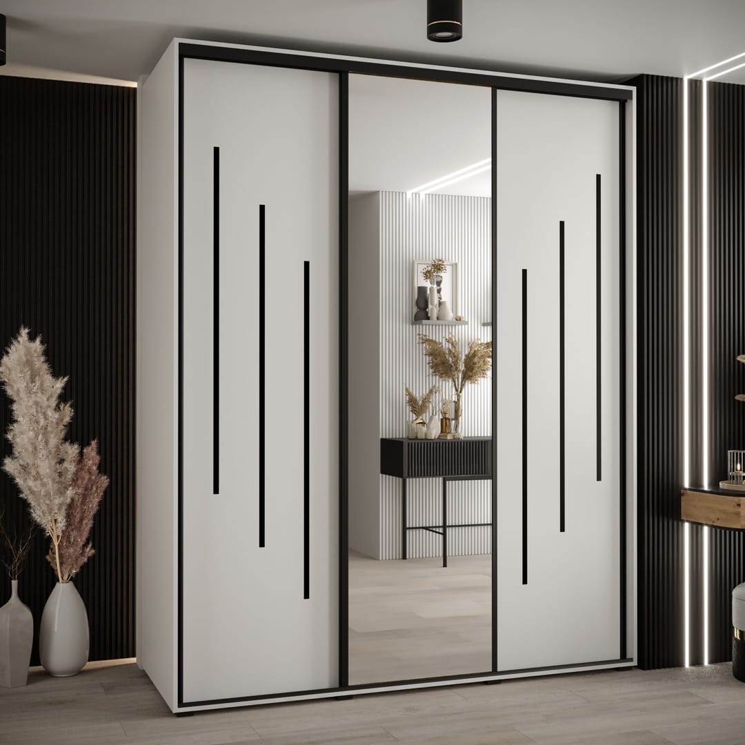 Cannes IX Sliding Door Wardrobe 200cm