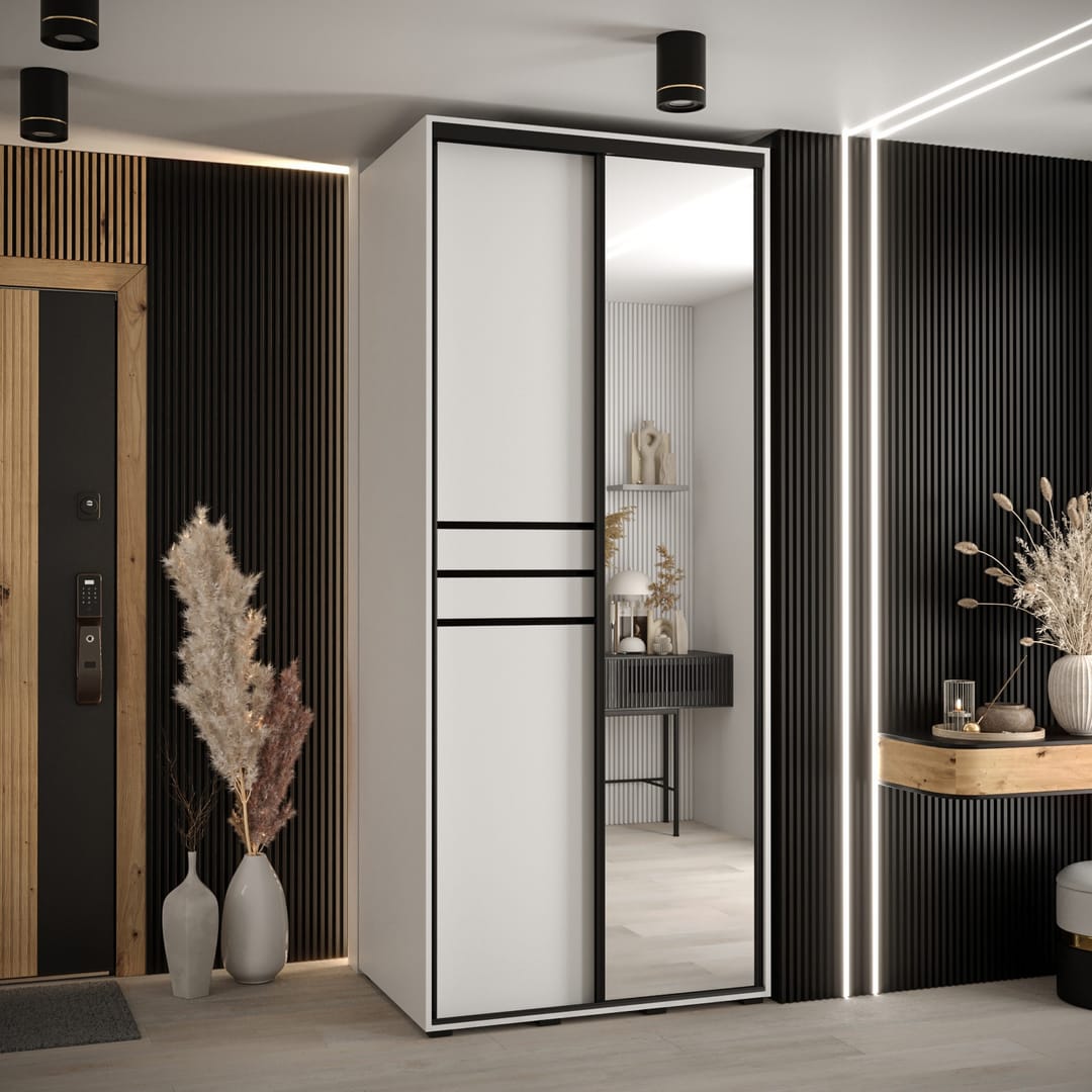 Cannes XI Sliding Door Wardrobe 100cm