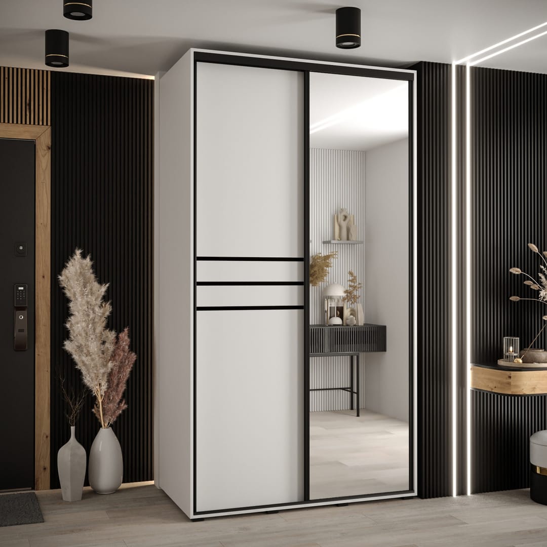 Cannes XI Sliding Door Wardrobe 130cm