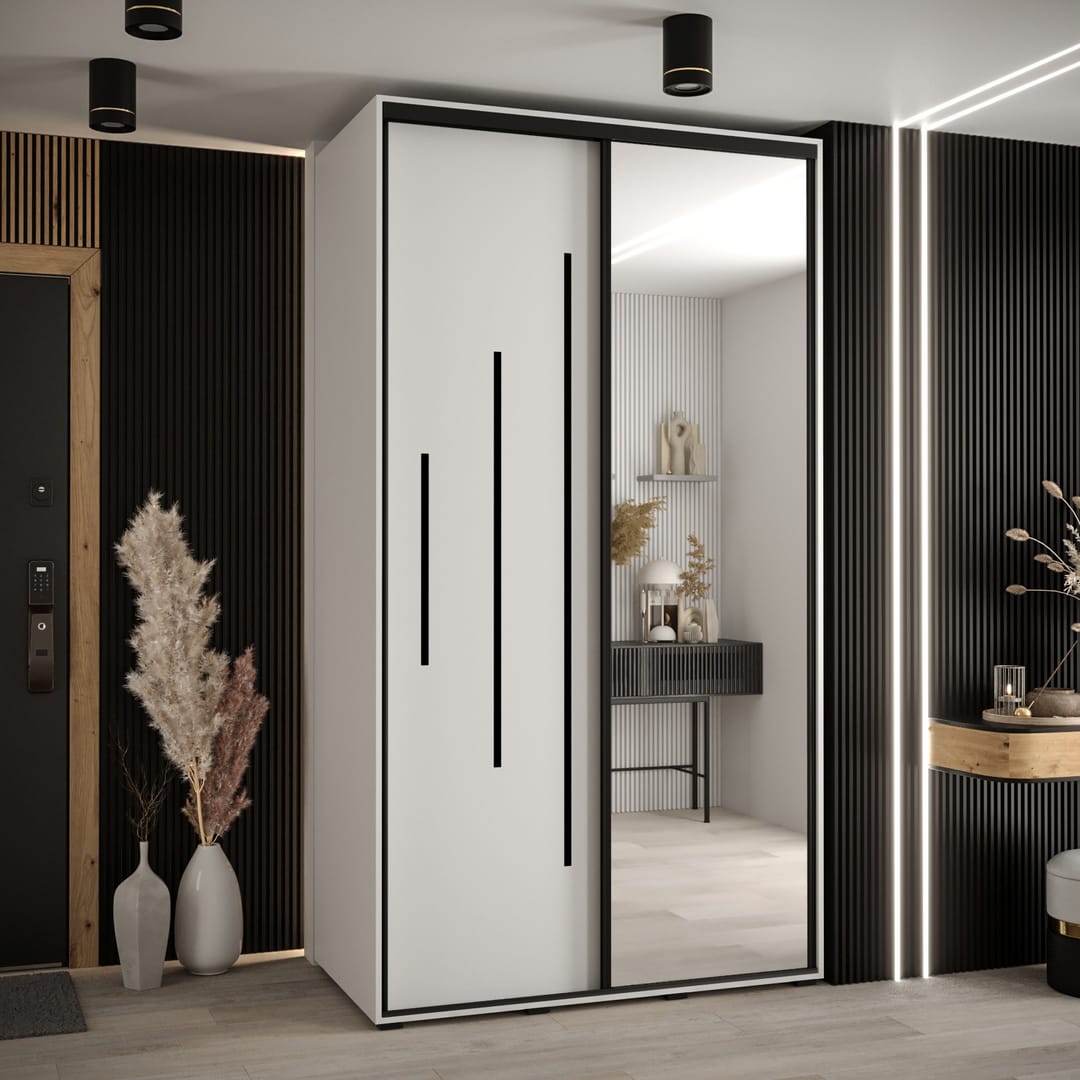 Cannes XIII Sliding Door Wardrobe 130cm