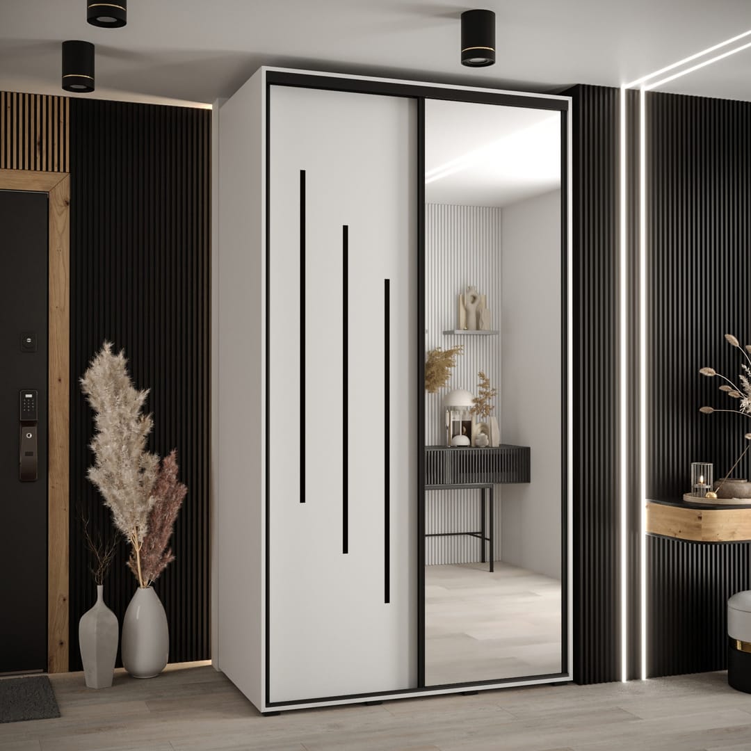 Cannes IX Sliding Door Wardrobe 140cm