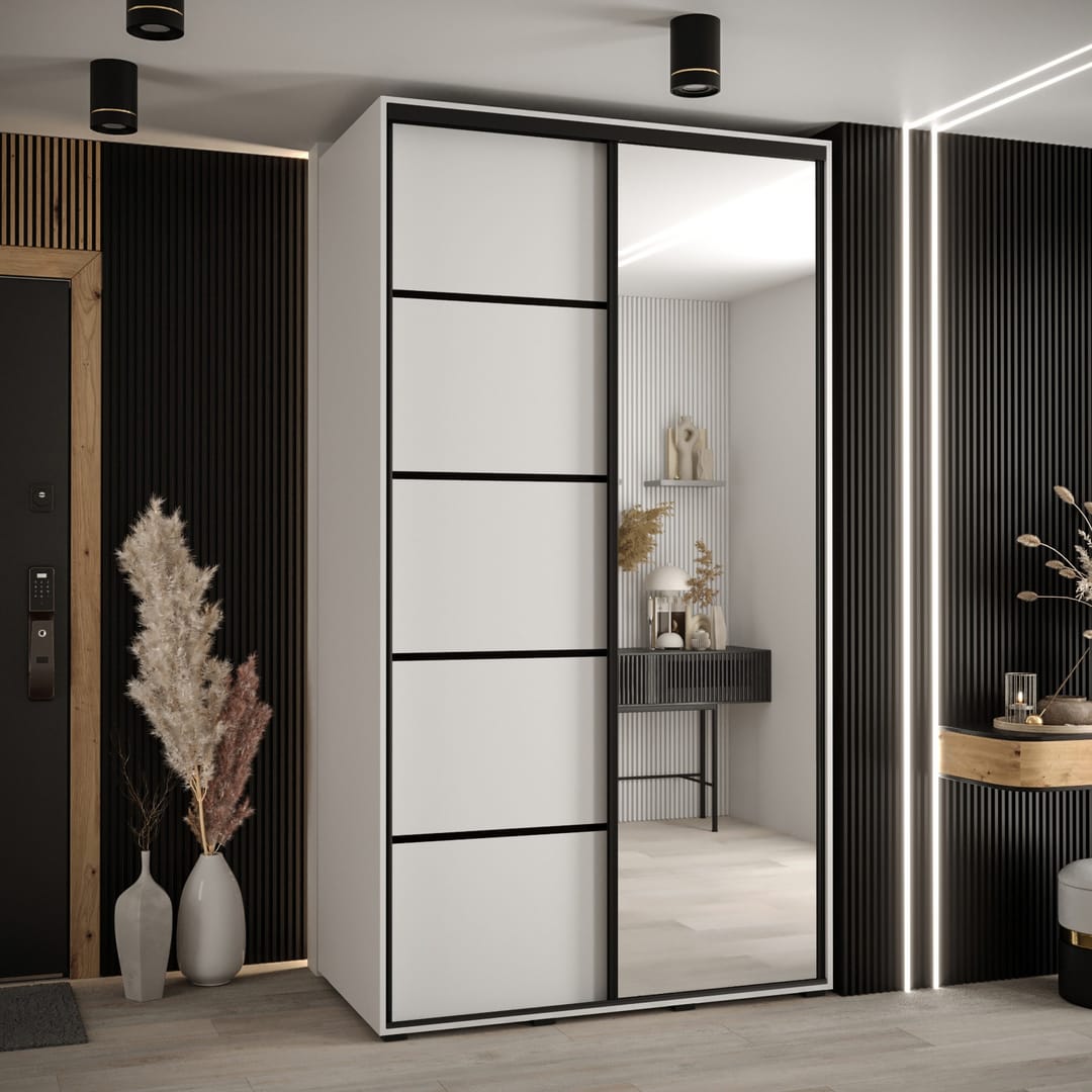 Cannes V Sliding Door Wardrobe 140cm
