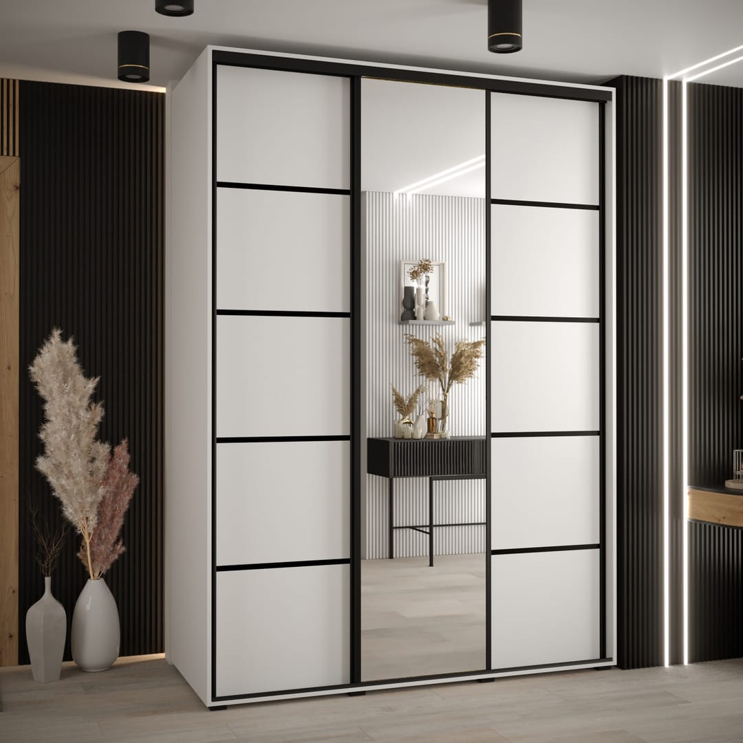 Cannes V Sliding Door Wardrobe 170cm
