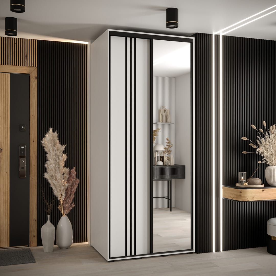 Cannes VII Sliding Door Wardrobe 100cm