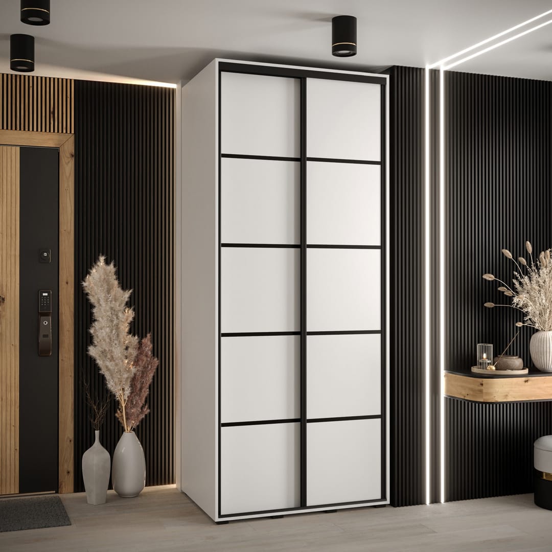 Cannes IV Sliding Door Wardrobe 100cm