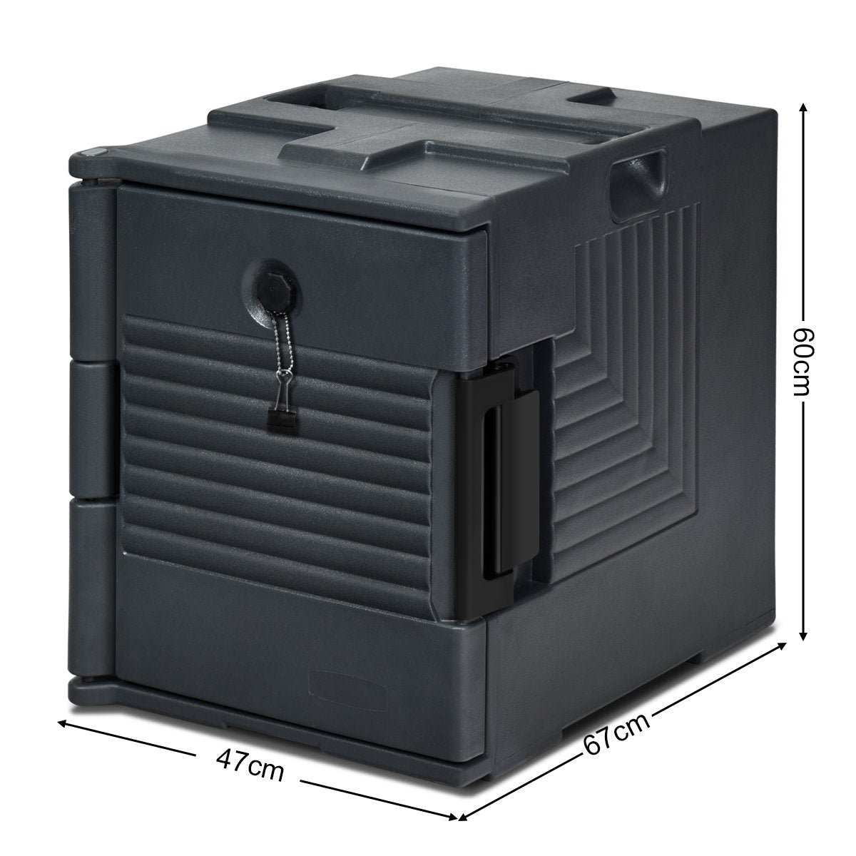 Front-Loading Insulated Food Pan Carrier for 6 Full-Size Pans-Black