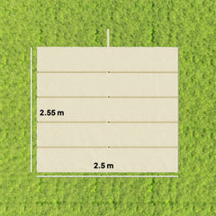 Outsunny Retractable Pergola Cover, 2.55 x 2.5 m Replacement Canopy Fabric for 3 x 3 m Frame, Roof Top Only, Cream White