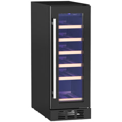 HOMCOM 19 Bottle 5-18℃ Wooden Rack Wine Fridge - Black