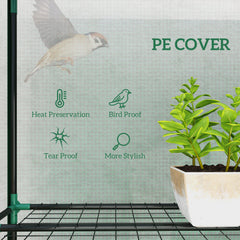 Outsunny 46 x 215 cm Nine-Shelf Greenhouse - Green