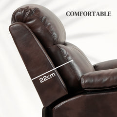 HOMCOM Faux Leather 70  Electric Riser Recliner Chair, Dark Brown