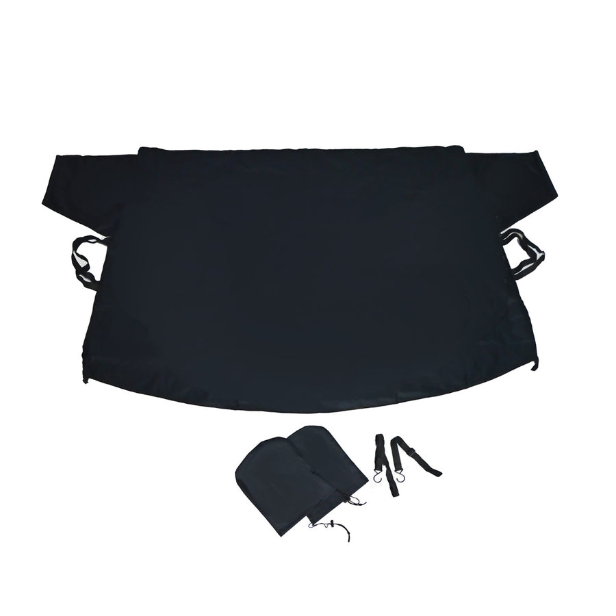 Car Front and Rear Windshield Cover 600D Oxford Automotive Window Protector-Black