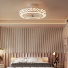 19 Inches Ceiling Fan with 3000-6500K Dimmable LED and 6 Wind Speeds & Timer-White