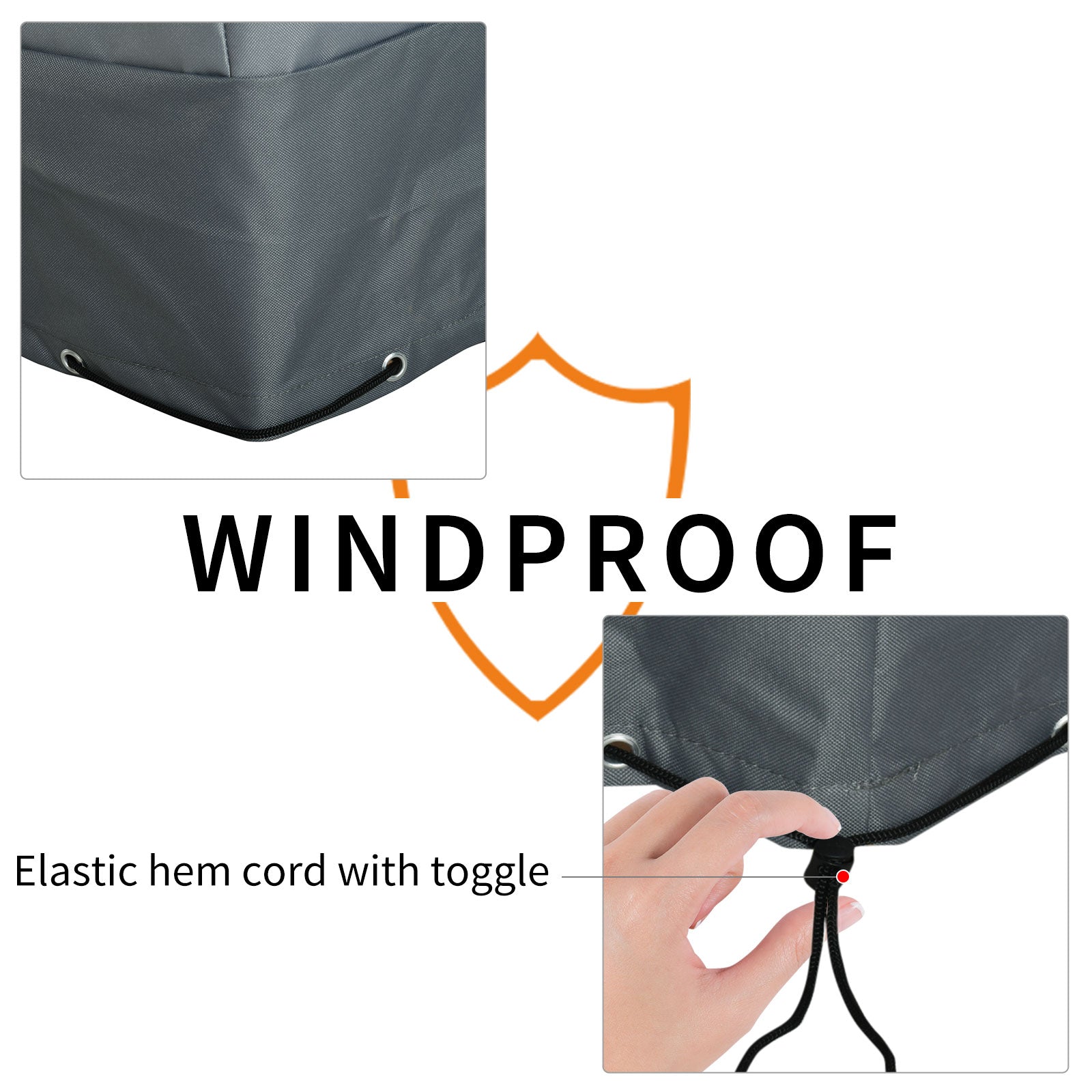 Outsunny Rectangular Patio Garden Furniture Cover Waterproof for 3 Seater Sofa Bistro Set, UV Resistant Protection 600D Oxford Fabric Rattan Lounge Clean Cover, 190 x 72 x 76cm, Grey