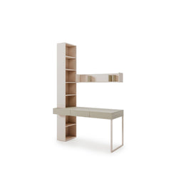 Charlie CH-28 Desk With Bookcase & Shelf 150cm in Cashmere