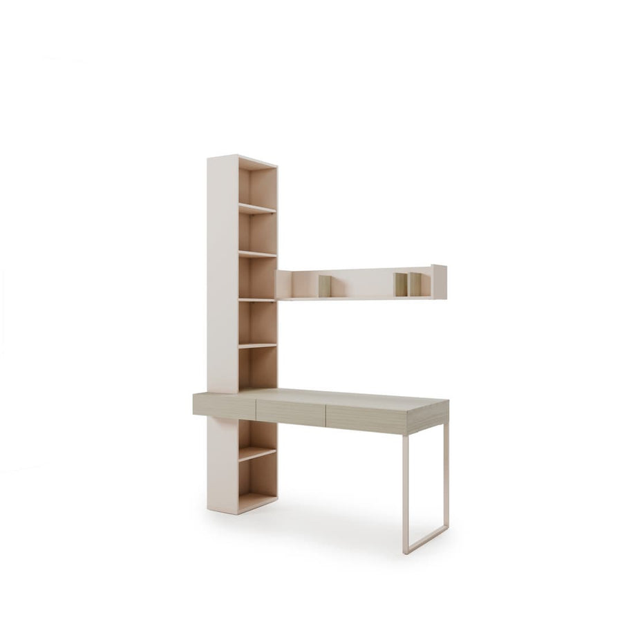 Charlie CH-28 Desk With Bookcase & Shelf 150cm showing the full unit against a plain white background