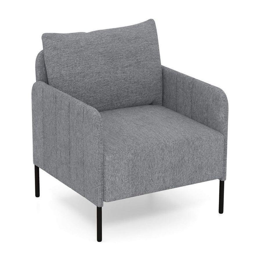 Chenille Single Seat Sofa with Cushion and Adjustable Foot Pads-Grey