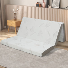 Cooling Gel Memory Foam Folding Mattress with Bamboo Cover and Mesh Border Fabric-L