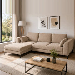 Corner Sofa Bed Imperia in Beige