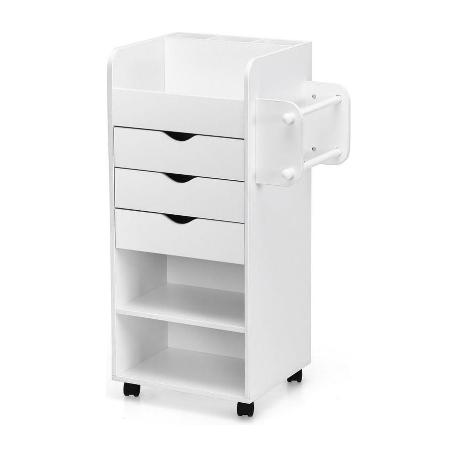 Craft Storage Cart with Mobile Drawers Shelves for Living Room