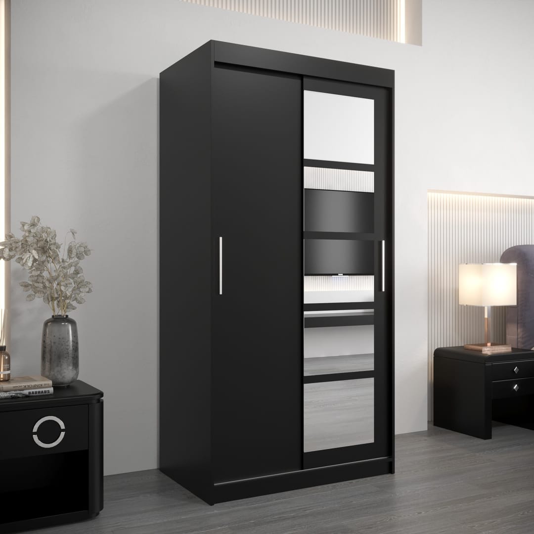 Roma I Sliding Door Wardrobe 100cm