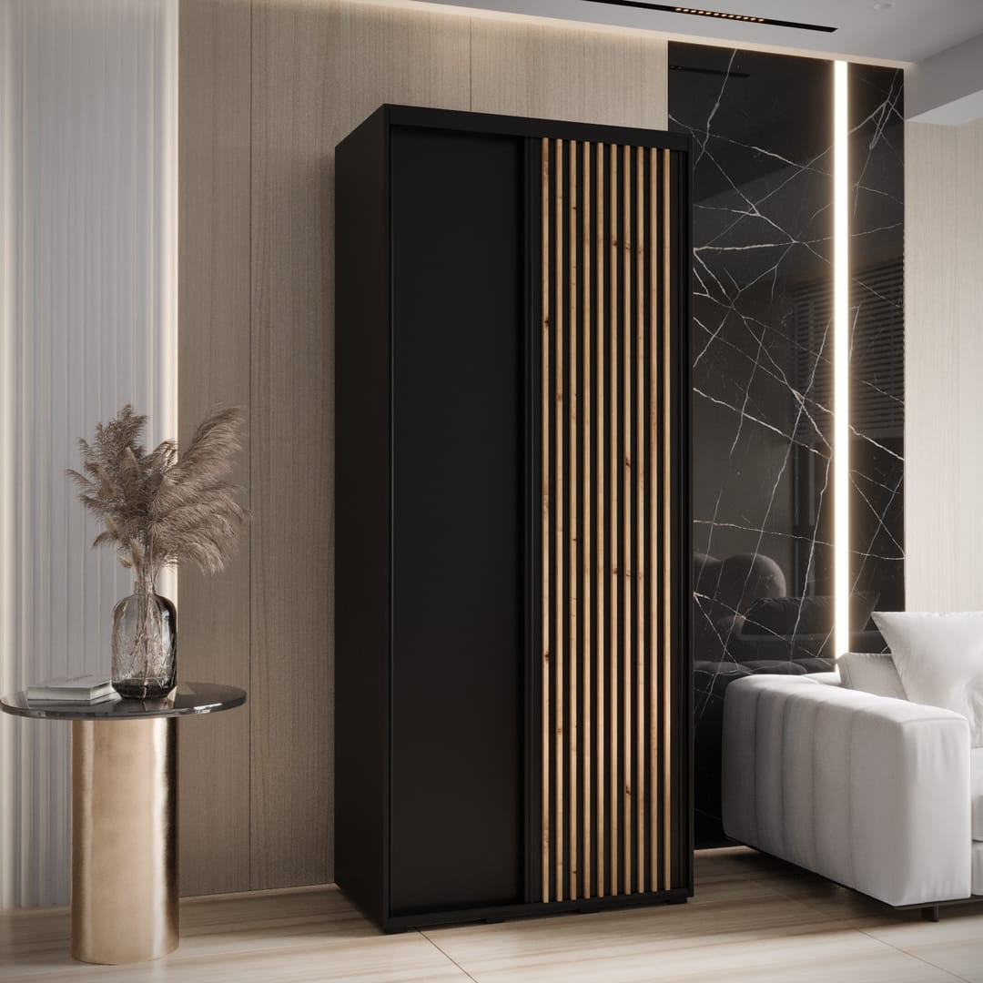 Sapporo I Sliding Door Wardrobe 100cm