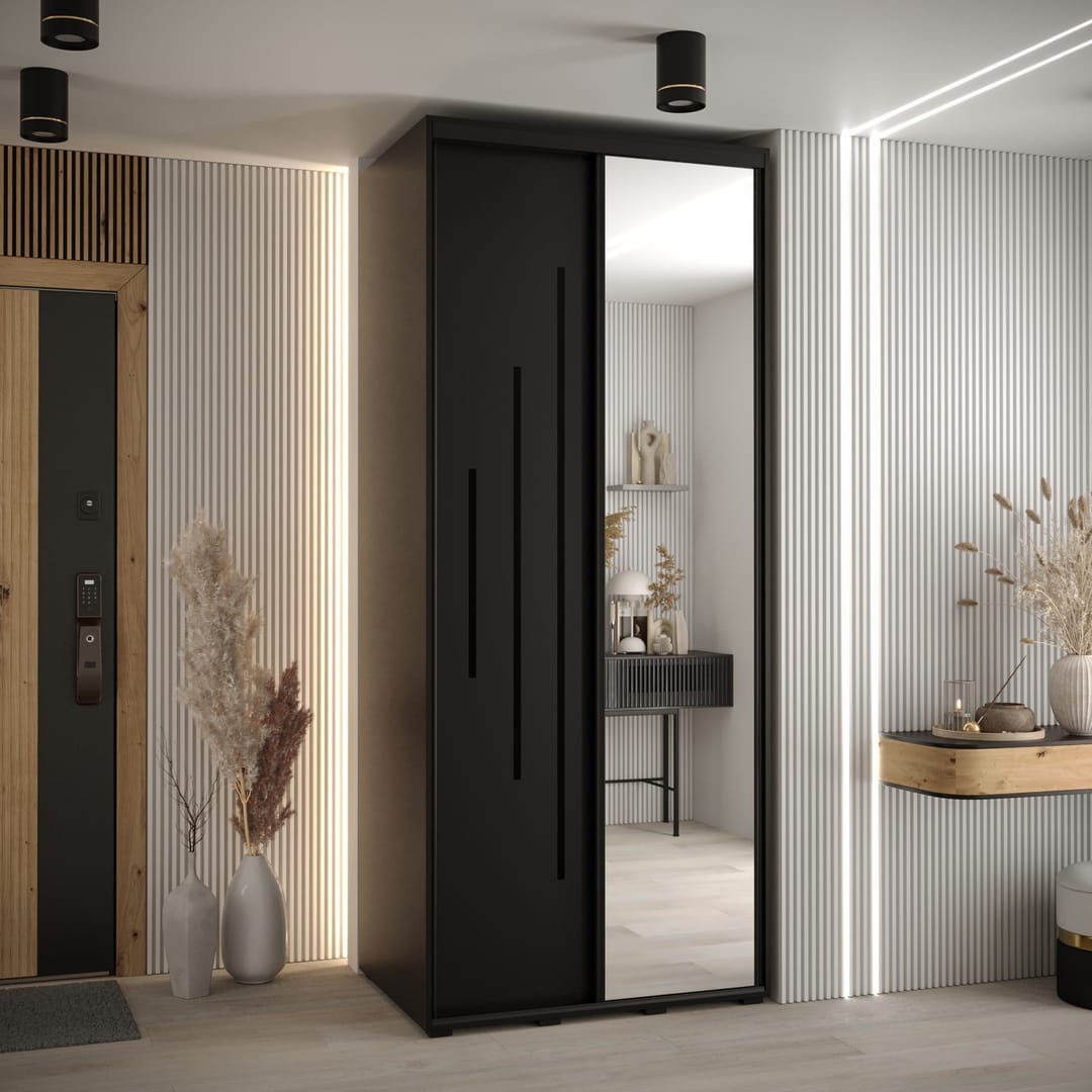 Cannes XIII Sliding Door Wardrobe 100cm