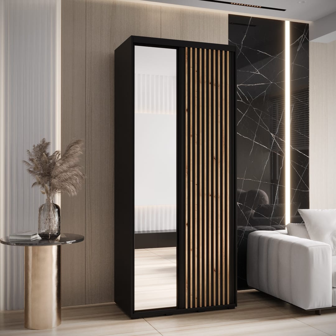 Sapporo II Sliding Door Wardrobe 110cm