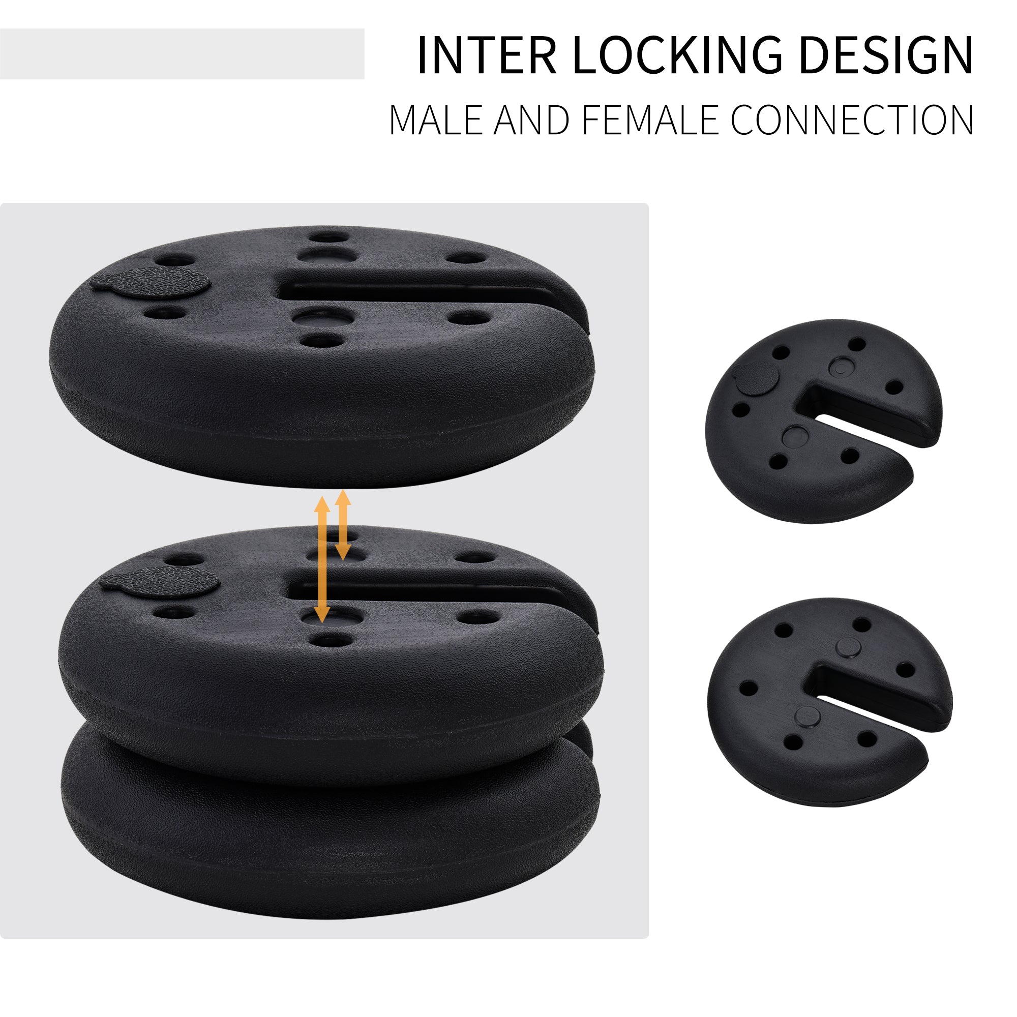 Outsunny Pop up Canopy Weight Set of 4, Heavy Duty Sand Fillable Tent Leg Weights for Marquee Party Tent Canopy, Total 20kg