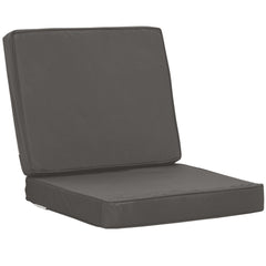 Outsunny 2-Piece Garden Seat and Back Cushion Set, Replacement Cushions for Outdoor Furniture with Seat Cushion and Back Cushion, Dark Grey