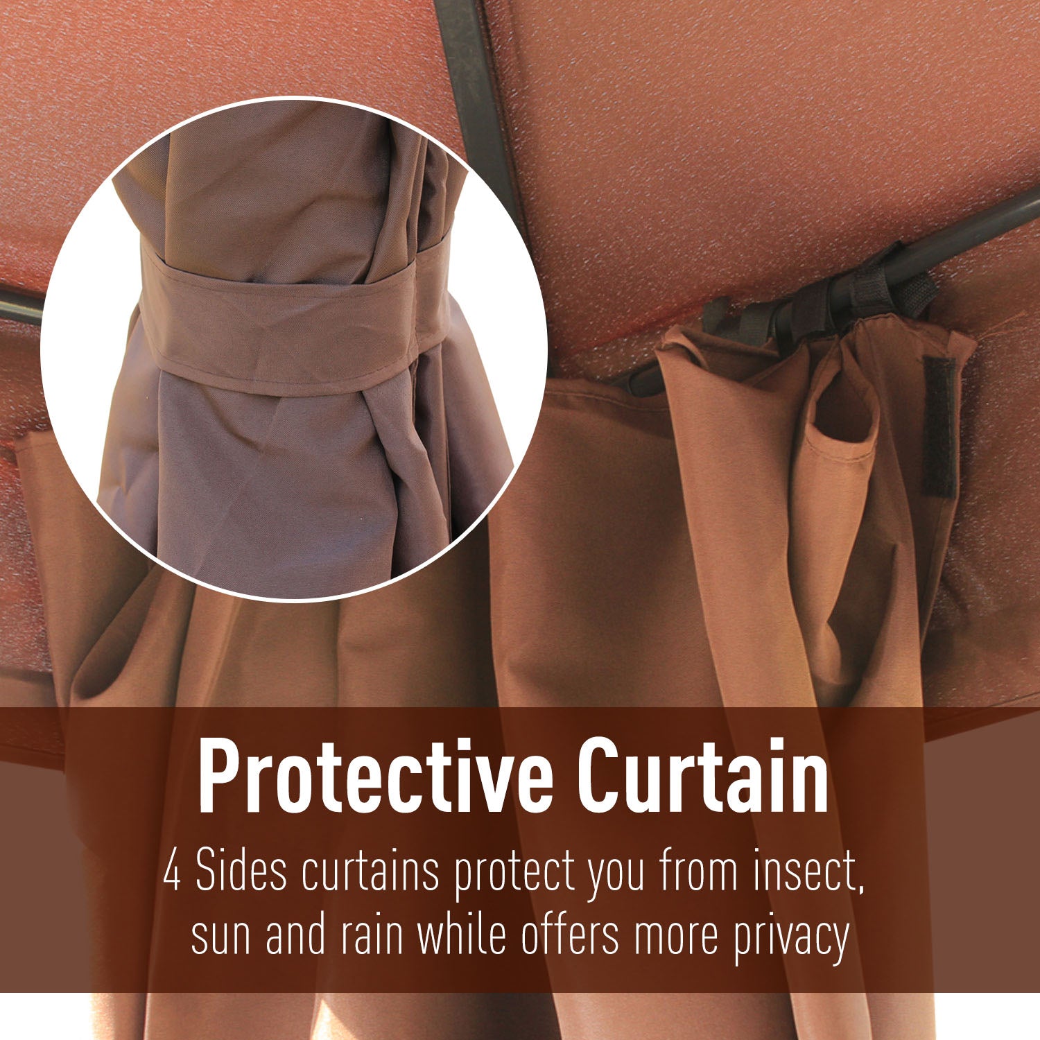 Outsunny 3 x 4m Garden Gazebo, Double√Ç Roof Marquee Canopy Shelter with Sidewalls, Solid√Ç Steel√Ç Frame√Ç for√Ç Garden,√Ç Lawn,√Ç Backyard√Ç and√Ç Deck