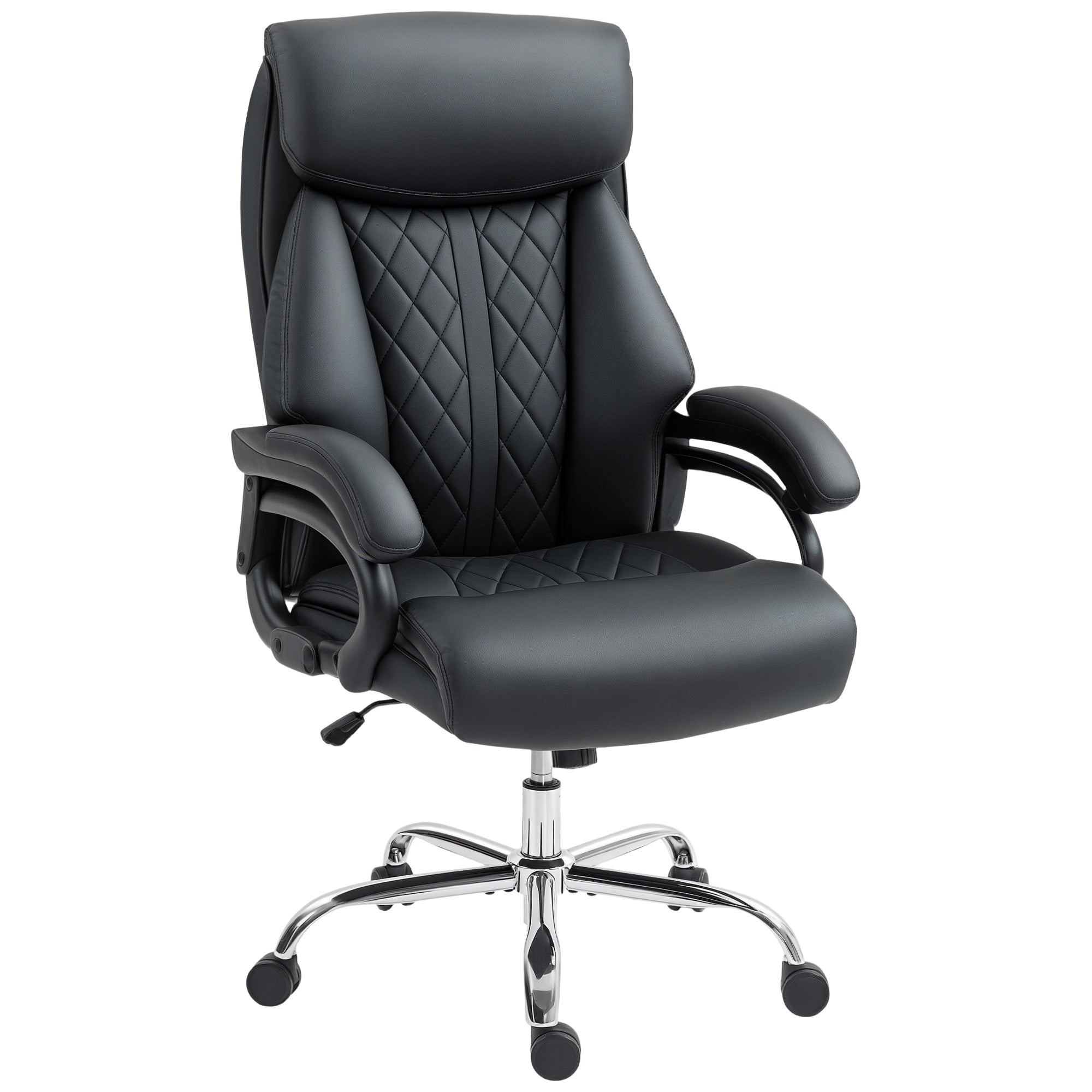HOMCOM Executive Office Chair with Spring Padding - Black