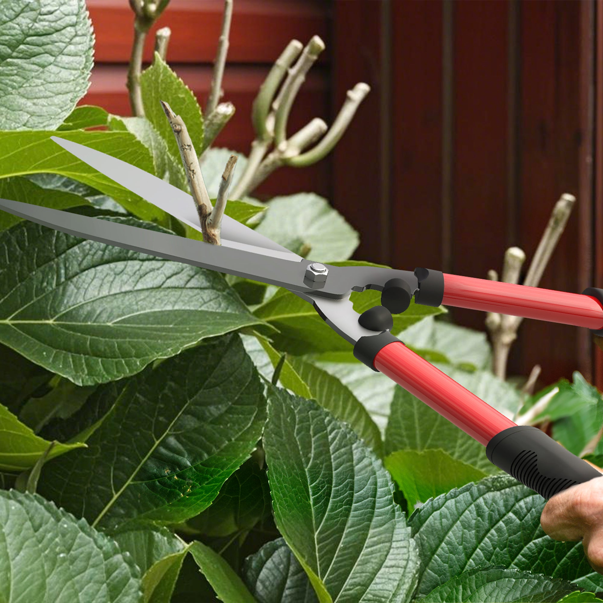 Outsunny 3 Pcs Garden Shears Set with Hedge Shears, Lopper, Garden Secateurs, Lightweight and Compact, Tree Shrub Care Kit for Pruning with Soft Grip Handle