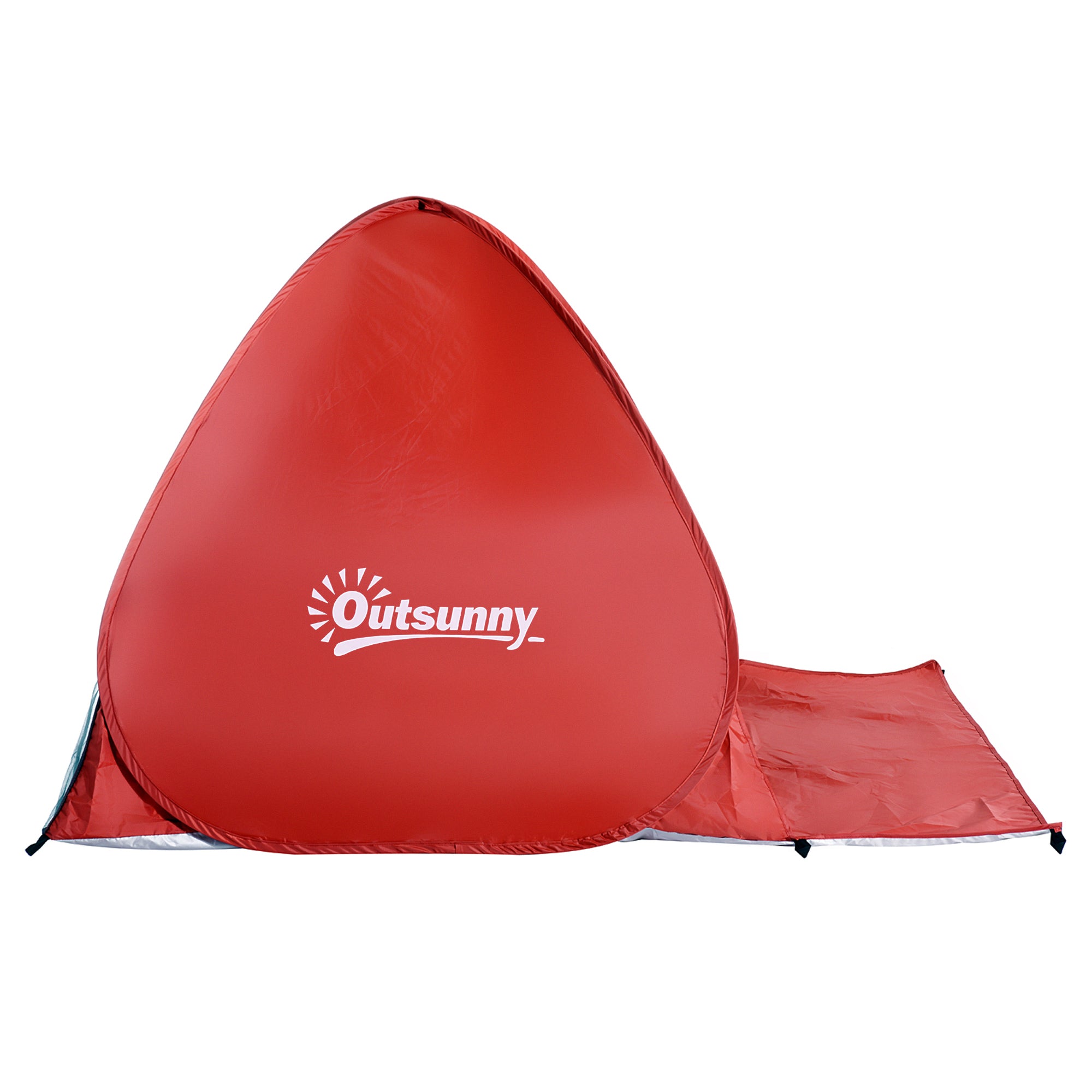 Outsunny Pop-up Portable Beach Tent-Red