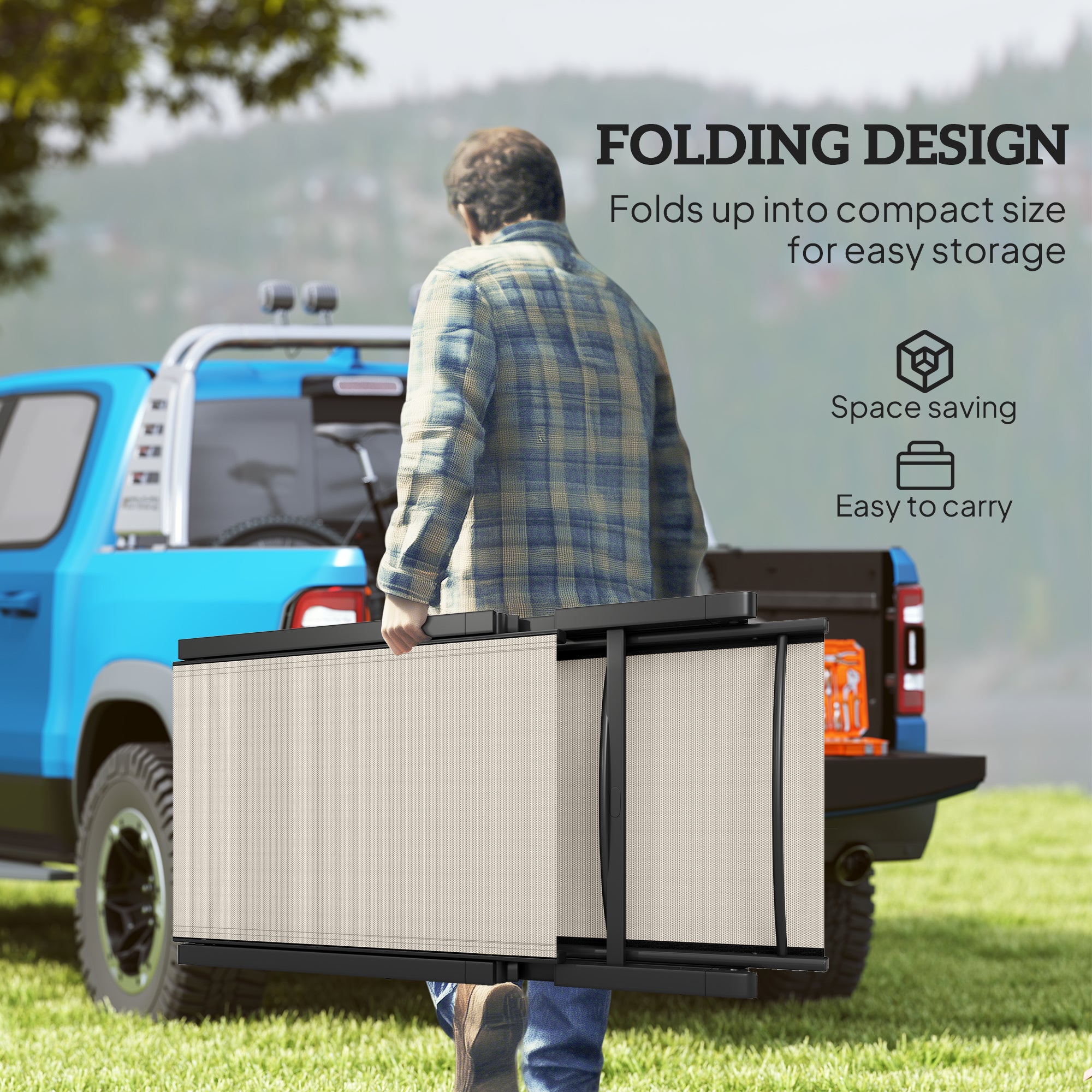 Outsunny Folding Sun Lounger, 5-Position Adjustable Reclining Garden Lounger, Garden Chaise Lounge Sunbed Recliner Chair with Steel Frame for Beach, Porch, Patio, Camping, Khaki