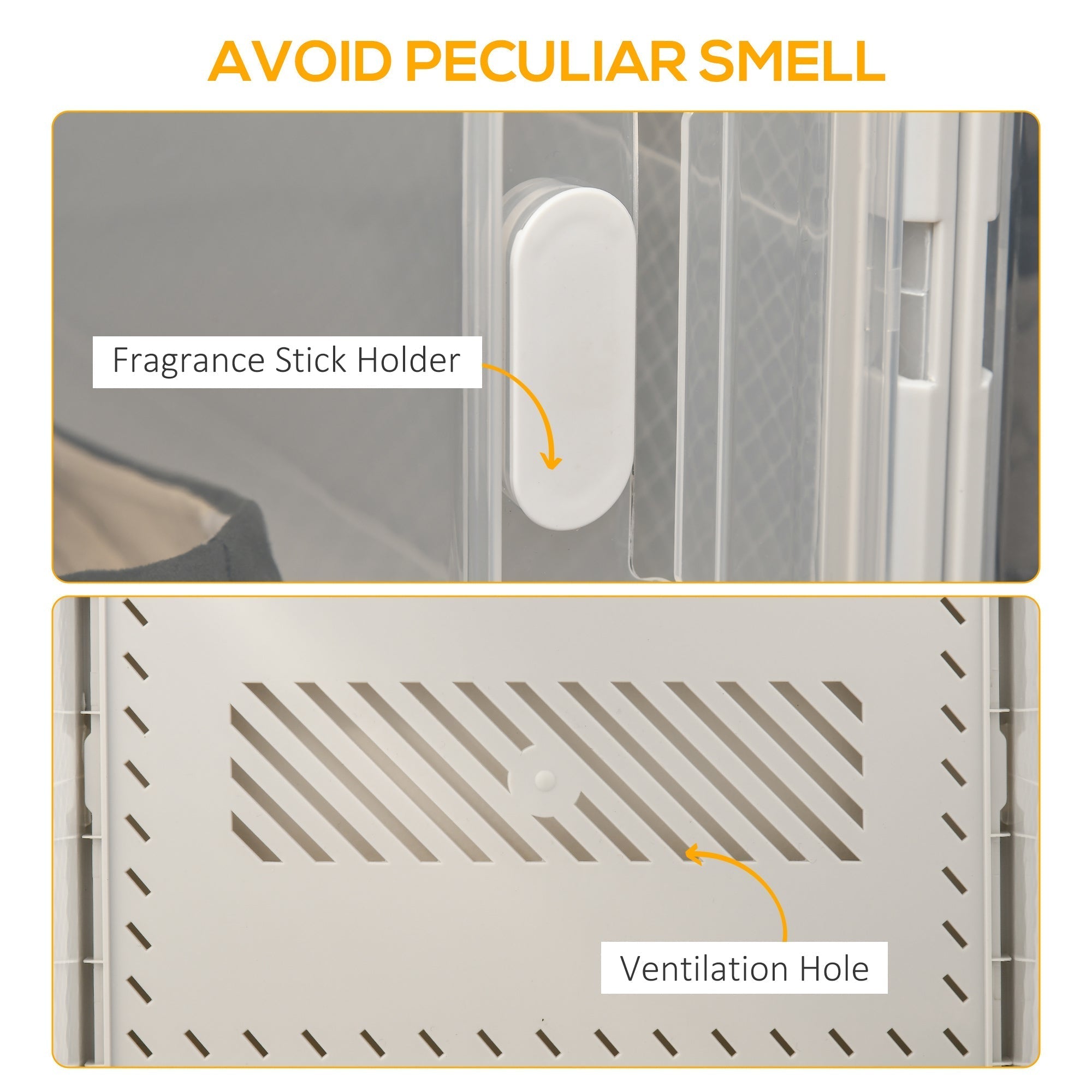 HOMCOM 18PCS Clear Shoe Box, Plastic Stackable Shoe Storage Box for UK/EU Size up to 12/46 with Magnetic Door for Women/Men, 28 x 36 x 21 cm