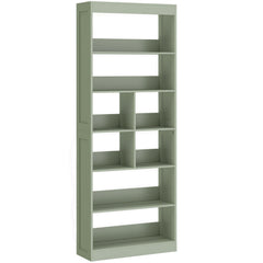 HOMCOM Bookcase, 6-Tier Bookshelf with Open Storage Shelves, Cubes, 180 cm Tall Display Shelf with Anti-Tipping Design, Green