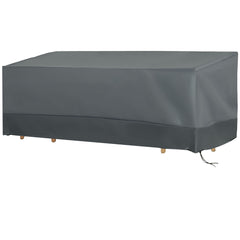 Outsunny Rectangular Patio Garden Furniture Cover Waterproof for 3 Seater Sofa Bistro Set, UV Resistant Protection 600D Oxford Fabric Rattan Lounge Clean Cover, 190 x 72 x 76cm, Grey