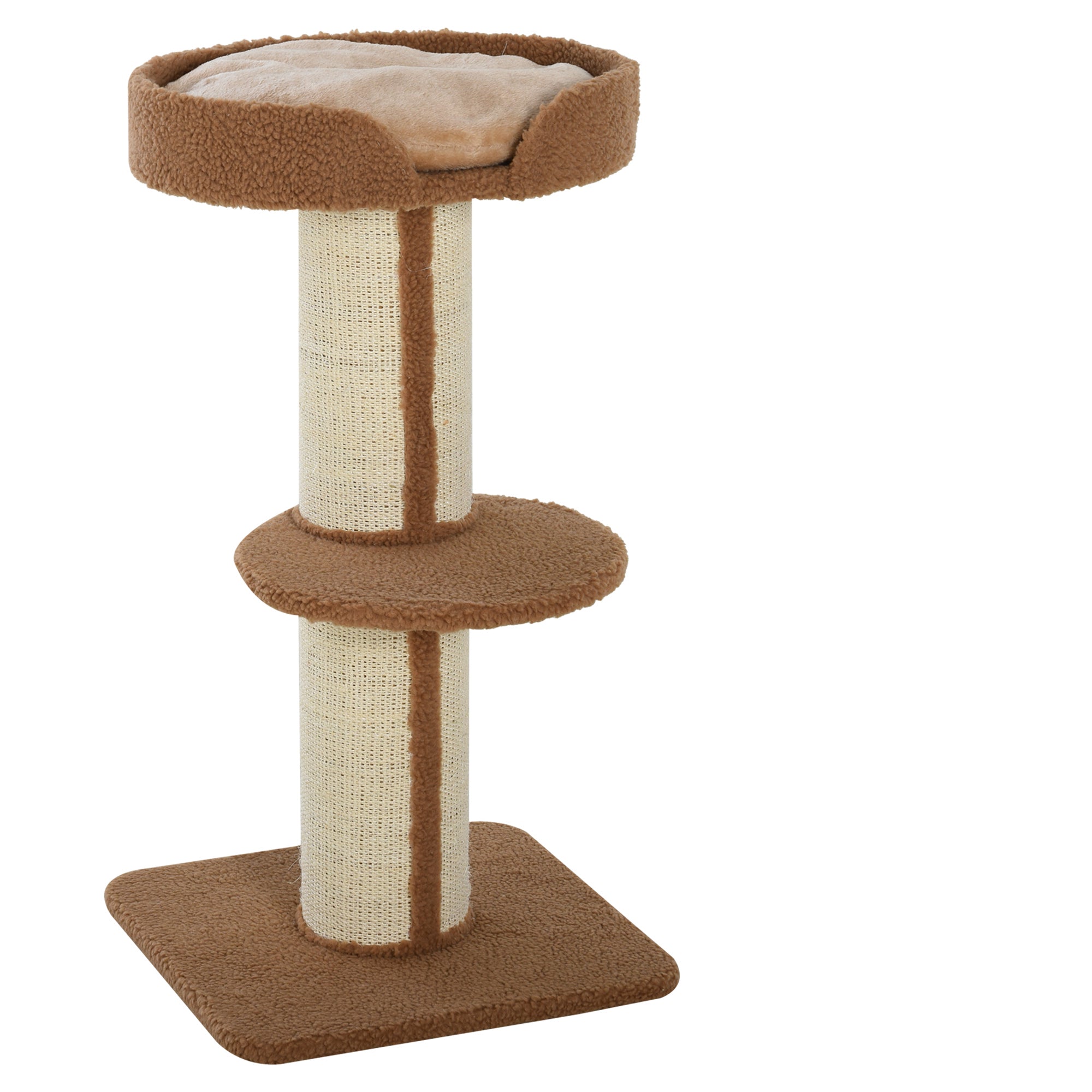 PawHut 91cm Cat Tower Scratching Posts Cat Tree for Indoor Cats Kitten Activity Centre Brown