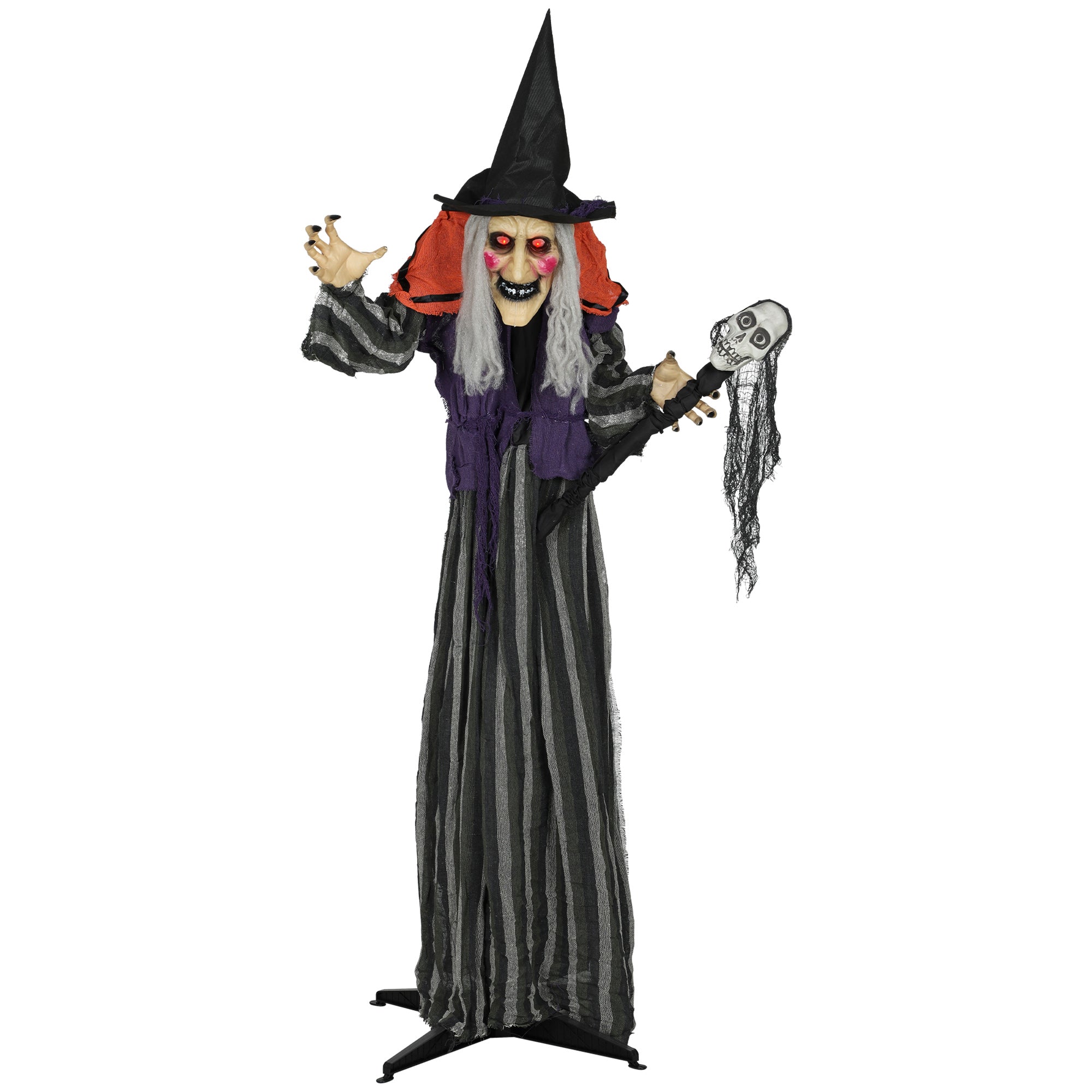 Outsunny 160cm Lifelike Moving Witch Decoration - Multi