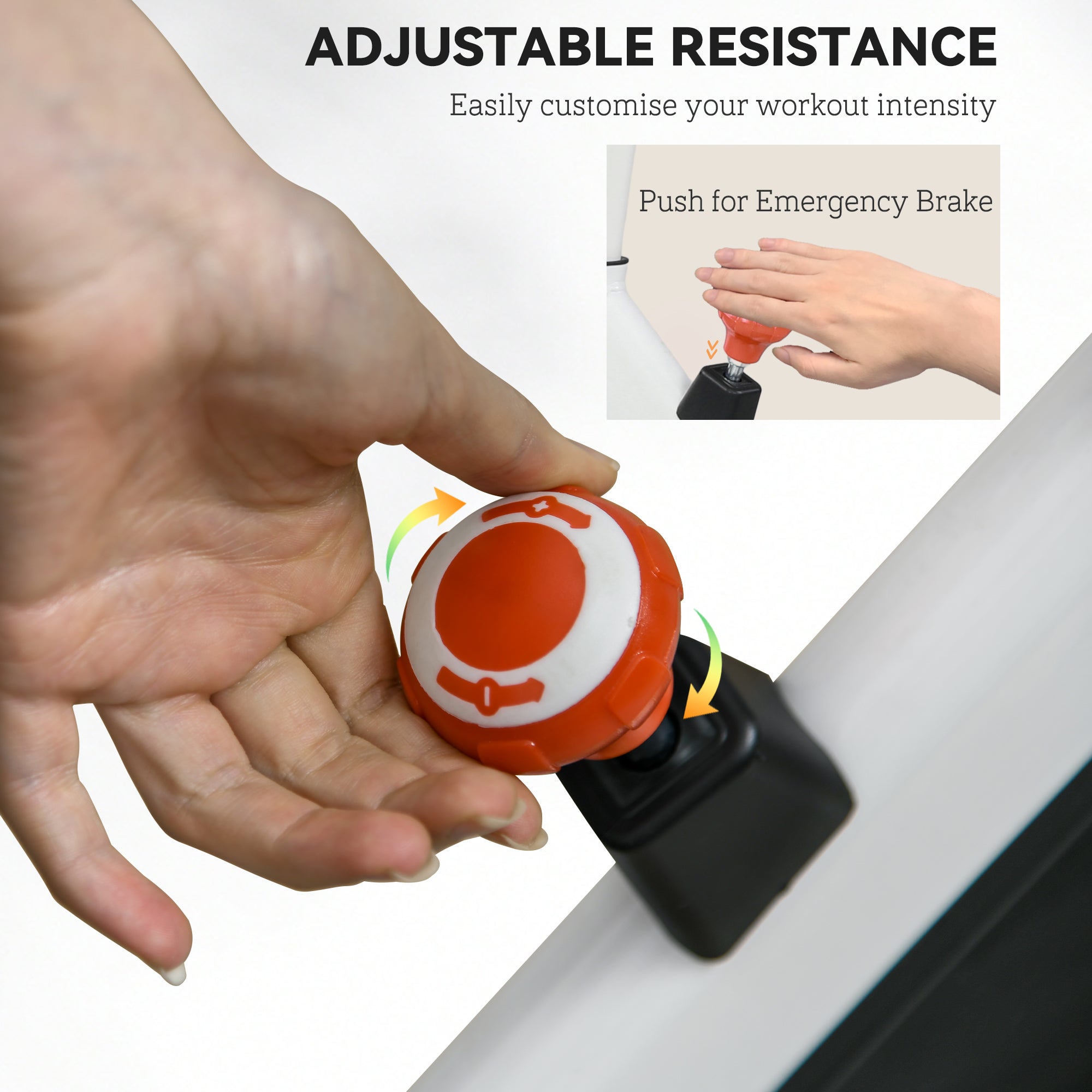 HOMCOM Exercise Bike, 8kg Flywheel Stationary Bike Indoor Cycling Machine with Adjustable Resistance Seat Handlebar, Black