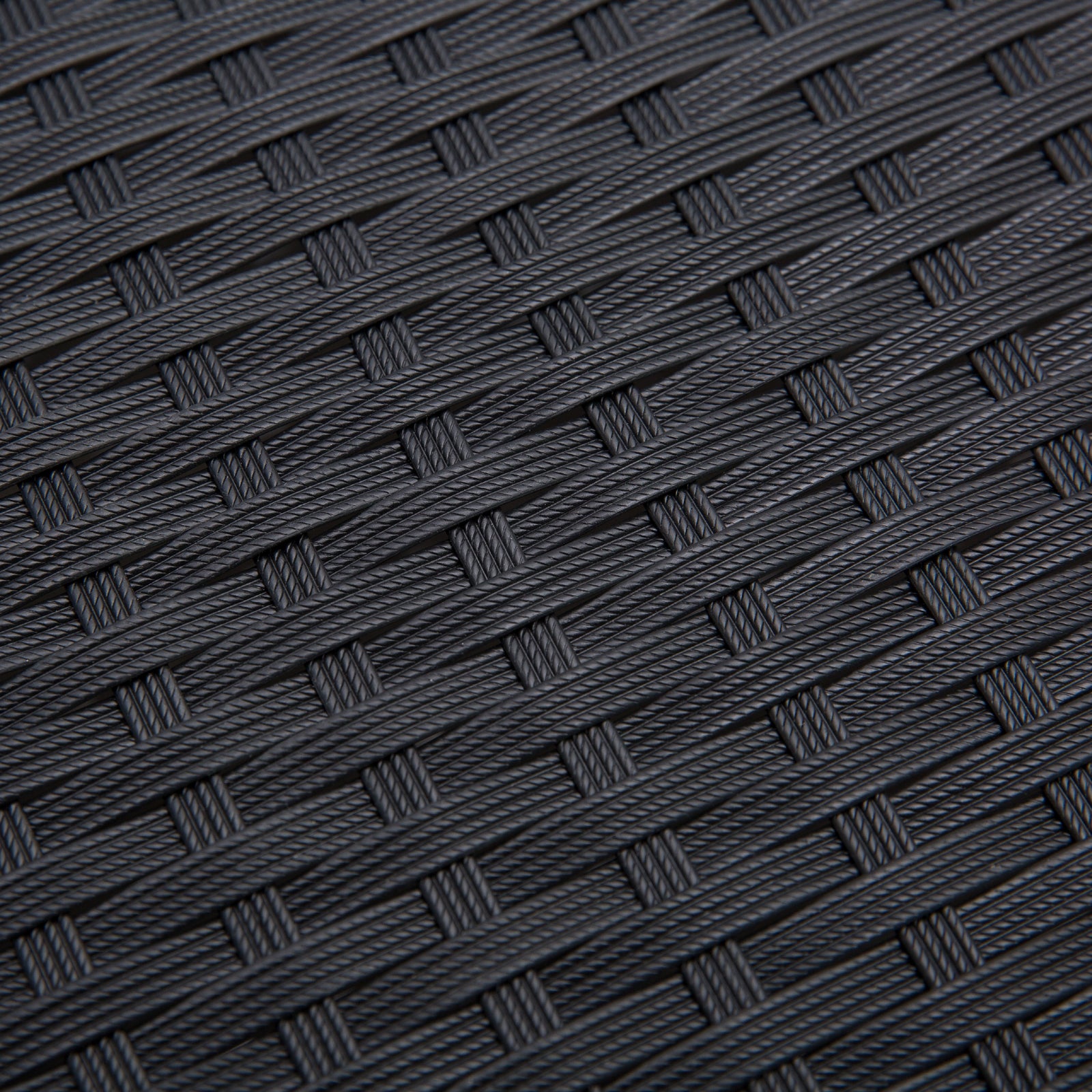 Outsunny 4 Pieces Rattan Garden Furniture Set, 4 Seater Garden Sofa Set with Loveseat, 2 Armchairs and Glass Top Coffee Table, Wicker Outdoor Conservatory Furniture with Cushions for Patio, Black