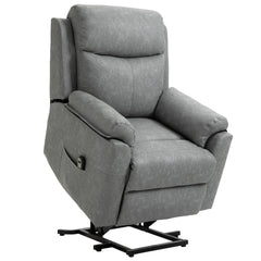HOMCOM Faux Leather 70 Electric Riser Recliner Chair - Grey