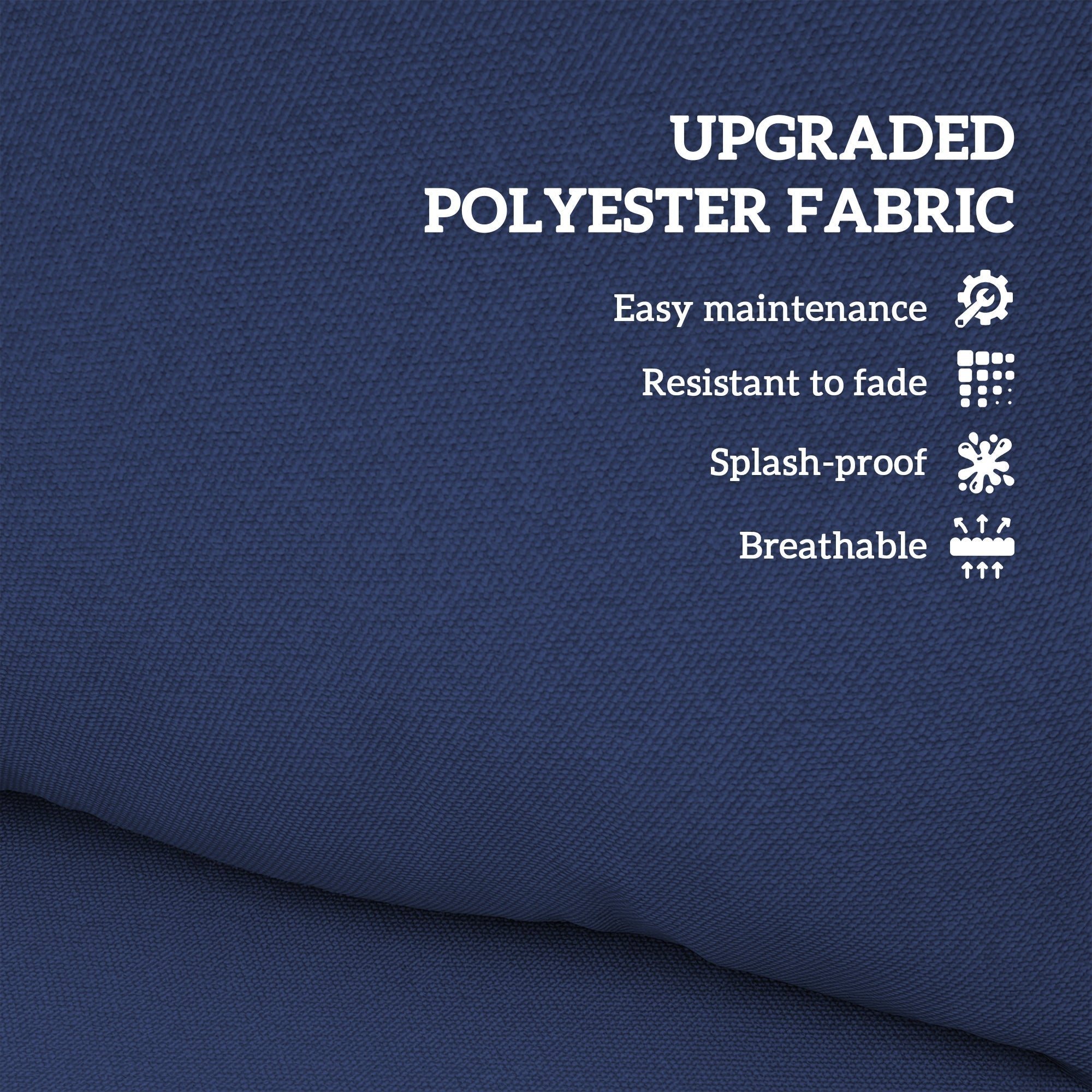 Outsunny Seat and Back Padded Cushion Set, CUSHION ONLY - Dark Blue