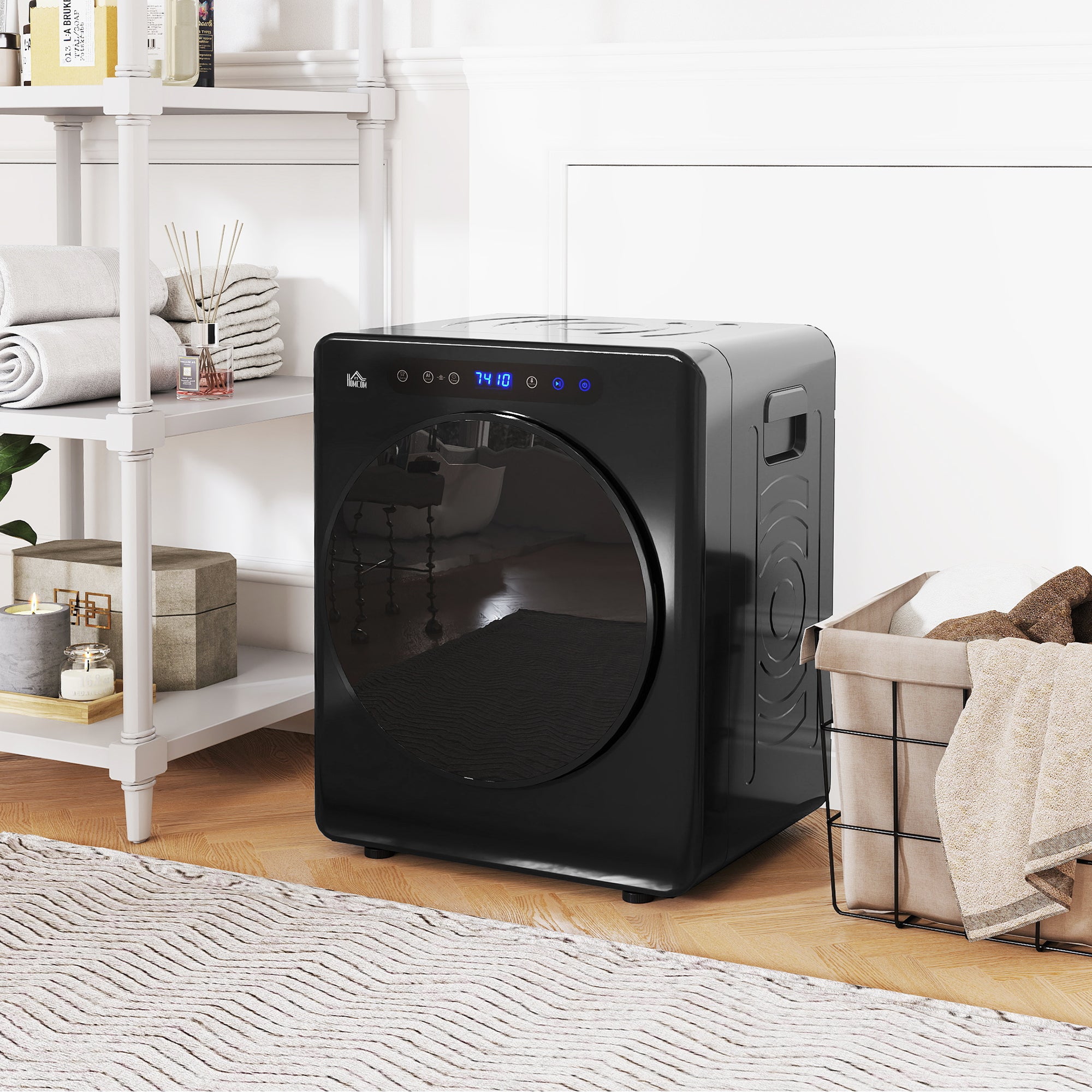 HOMCOM 4kg Compact 40-60√¢‚Äû∆í Tumble Dryer - Black